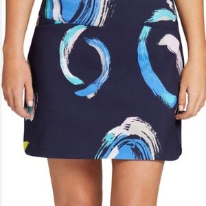 Lady Hagen Blue and White A-Line Skirt